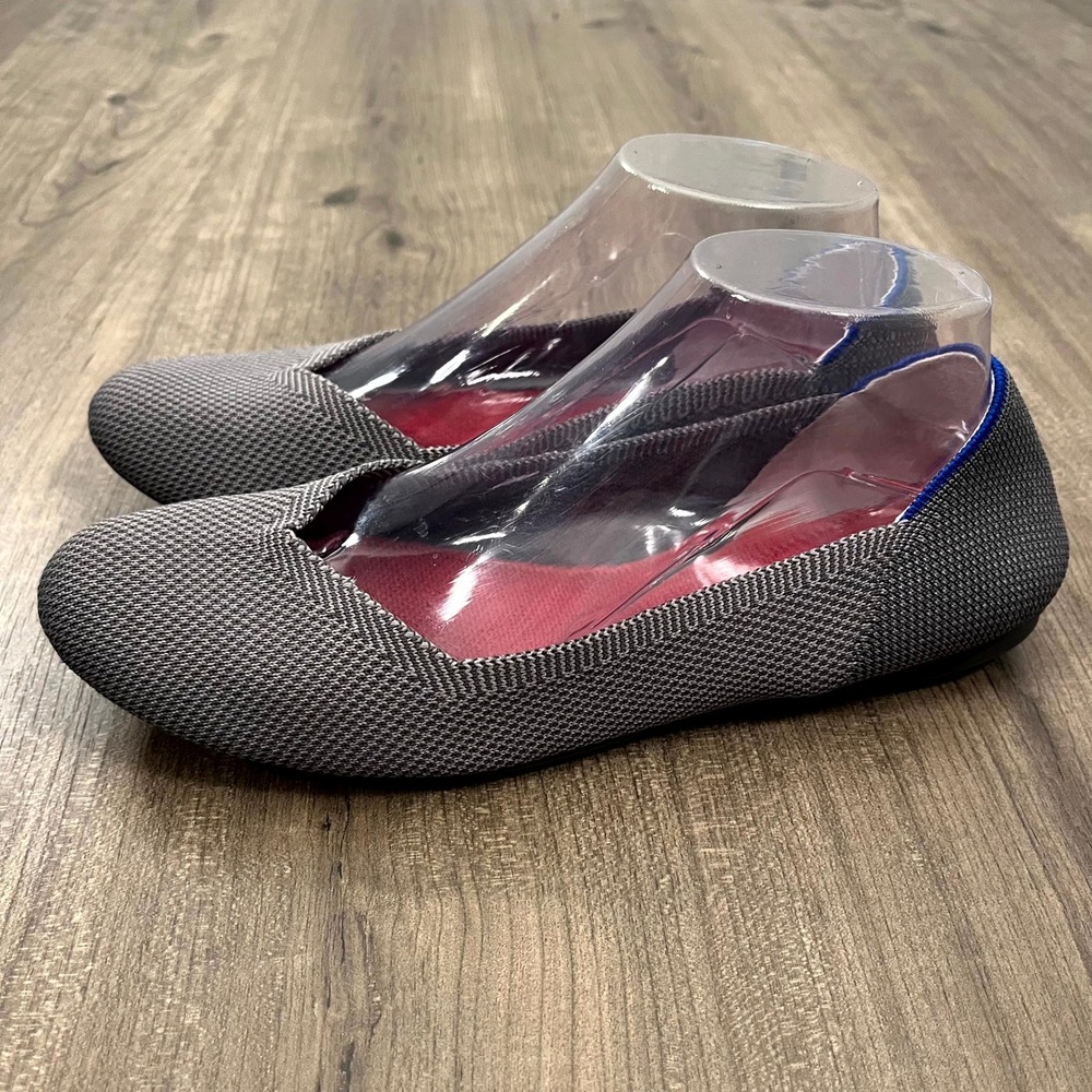 Rothy's Shoes The Daily Flat Gray Knit Ballet Flats Womens 9.5